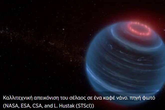 Κοσμικό μυστήριο με σέλας σε καφέ νάνο