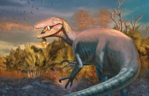 Ανακαλύφθηκε τεράστιος δεινόσαυρος που πέθανε τρώγοντας έναν κροκόδειλο