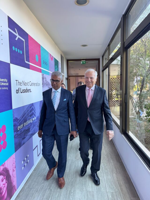 Επίσκεψη του Ύπατου Αρμοστή της Ινδίας στο Πανεπιστήμιο Λεμεσού