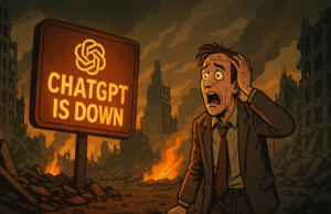 Όταν έπεσε το ChatGPT και μαζί οι μάσκες, οι αυλαίες και η ψευδαίσθηση ότι (ακόμα) μπορούμε μόνοι μας…