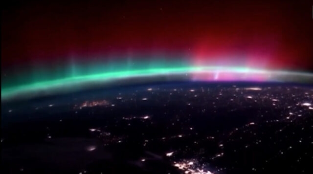 Το Βόρειο Σέλας όπως δεν το έχετε ξαναδεί – Βίντεο από τον Διεθνή Διαστημικό Σταθμό